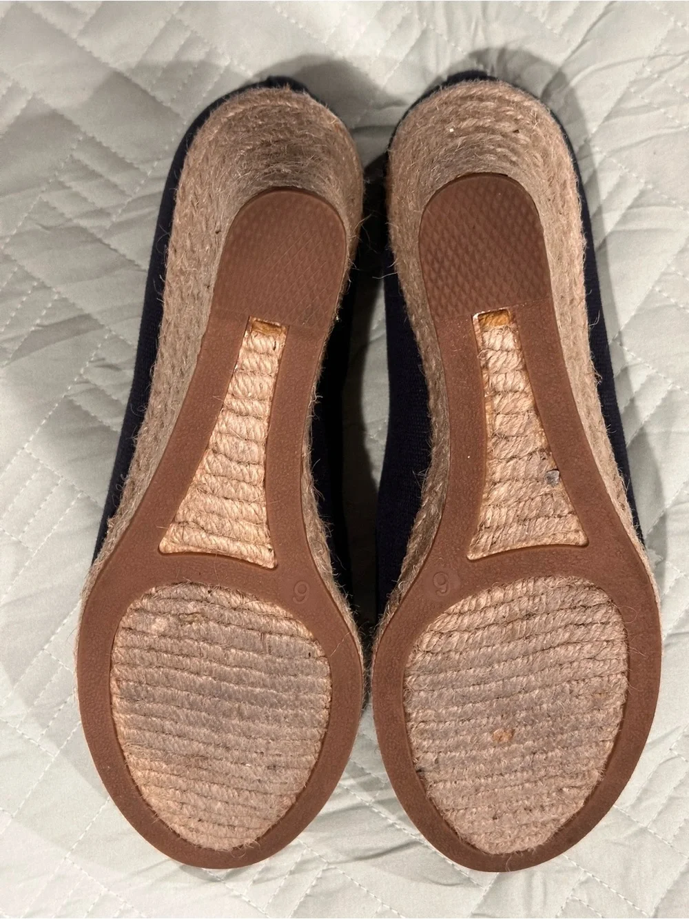 J.Crew Navy Canvas Espadrille Wedge Heels Women’s Size 6 Slip On Summer Shoes